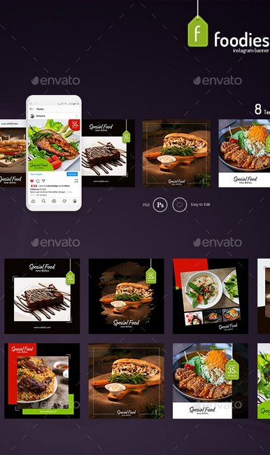 [Graphicriver] Foodie – 8 Instagram Template (2020_0.jpg